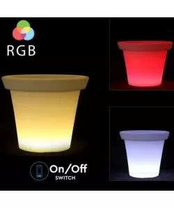 Vaso led rgb con telecomando, 3w